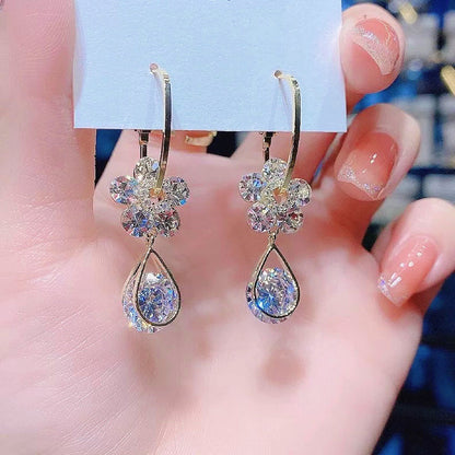 💎 Oneswear™ Crystal Flower Germanium Earrings (🔥Last Day Sale - Save up to 80%!)