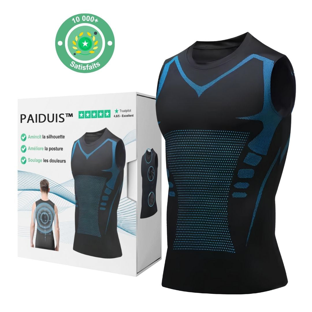 🔥Last Day: 80% OFF | 💪 PAIDUIS® Official Store Ice Silk Men's Body Shaping Compression Vest