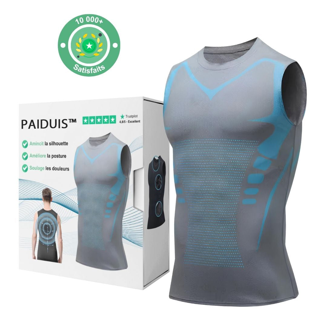 🔥Last Day: 80% OFF | 💪 PAIDUIS® Official Store Ice Silk Men's Body Shaping Compression Vest