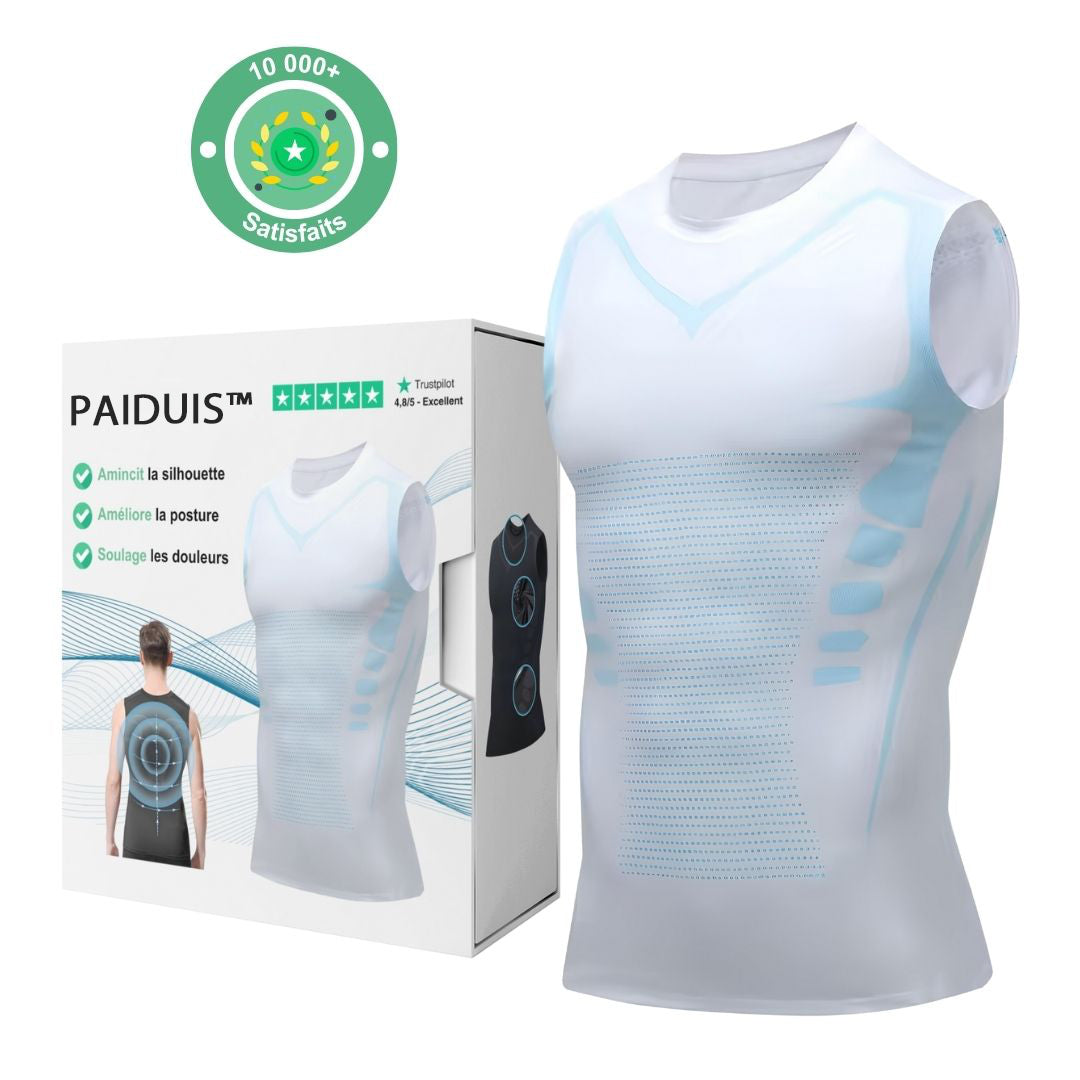 🔥Last Day: 80% OFF | 💪 PAIDUIS® Official Store Ice Silk Men's Body Shaping Compression Vest