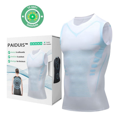 🔥Last Day: 80% OFF | 💪 PAIDUIS® Official Store Ice Silk Men's Body Shaping Compression Vest