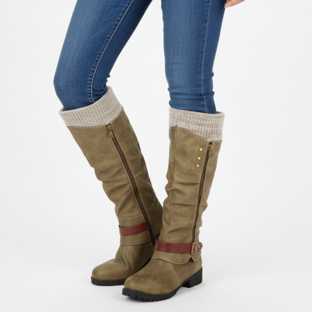 🔥 LAST DAY – 80% OFF 🔥 Women’s Winter Boots with Orthopaedic Support, Knitted Collar & Warm Wool Lining