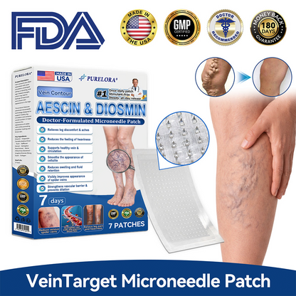 𝐏𝐮𝐫𝐞𝐥𝐨𝐫𝐚® 𝐃𝐢𝐨𝐬𝐦𝐢𝐧 & 𝐀𝐞𝐬𝐜𝐢𝐧 𝐕𝐞𝐢𝐧 𝐂𝐨𝐧𝐭𝐨𝐮𝐫 𝐌𝐢𝐜𝐫𝐨𝐧𝐞𝐞𝐝𝐥𝐞 𝐏𝐚𝐭𝐜𝐡 🌿𝟕-𝐃𝐚𝐲 𝐕𝐢𝐬𝐢𝐛𝐥𝐞 𝐑𝐞𝐬𝐮𝐥𝐭𝐬 𝐟𝐨𝐫 𝐕𝐚𝐫𝐢𝐜𝐨𝐬𝐞 𝐕𝐞𝐢𝐧𝐬 - 𝐀𝐝𝐯𝐚𝐧𝐜𝐞𝐝 𝐇𝐞𝐫𝐛𝐚𝐥 𝐁𝐥𝐞𝐧𝐝 𝐓𝐚𝐫𝐠𝐞𝐭𝐬 𝐒𝐩𝐢𝐝𝐞𝐫 𝐕𝐞𝐢𝐧𝐬 & 𝐑𝐞𝐥𝐢𝐞𝐯𝐞𝐬 𝐇𝐞𝐚𝐯𝐲, 𝐓𝐢𝐫𝐞𝐝 𝐋𝐞𝐠𝐬🦵