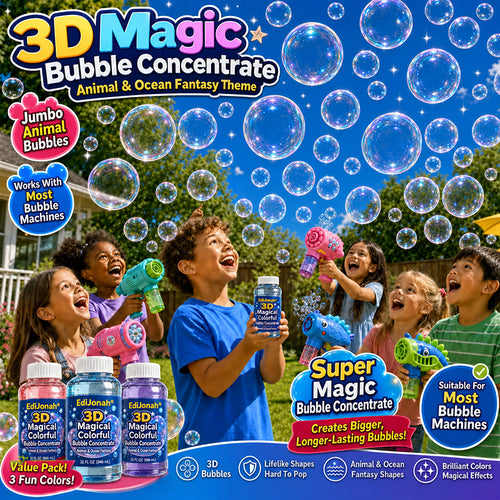 EdiJonah® Super 3D Magic Bubble Concentrate —— Animal & Ocean Fantasy Theme