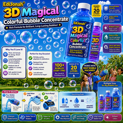 EdiJonah® Super 3D Magic Bubble Concentrate —— Animal & Ocean Fantasy Theme