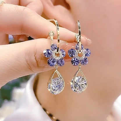 💎 Oneswear™ Crystal Flower Germanium Earrings (🔥Last Day Sale - Save up to 80%!)