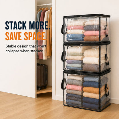 LAST DAY 50% OFF ✨📦 Large Heavy-Duty Thick Plastic Clear Storage
