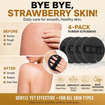 🧽 Soft Rubber Shower Scrubber – Gentle Yet Effective, Exfoliates & Cleanses All Skin Types