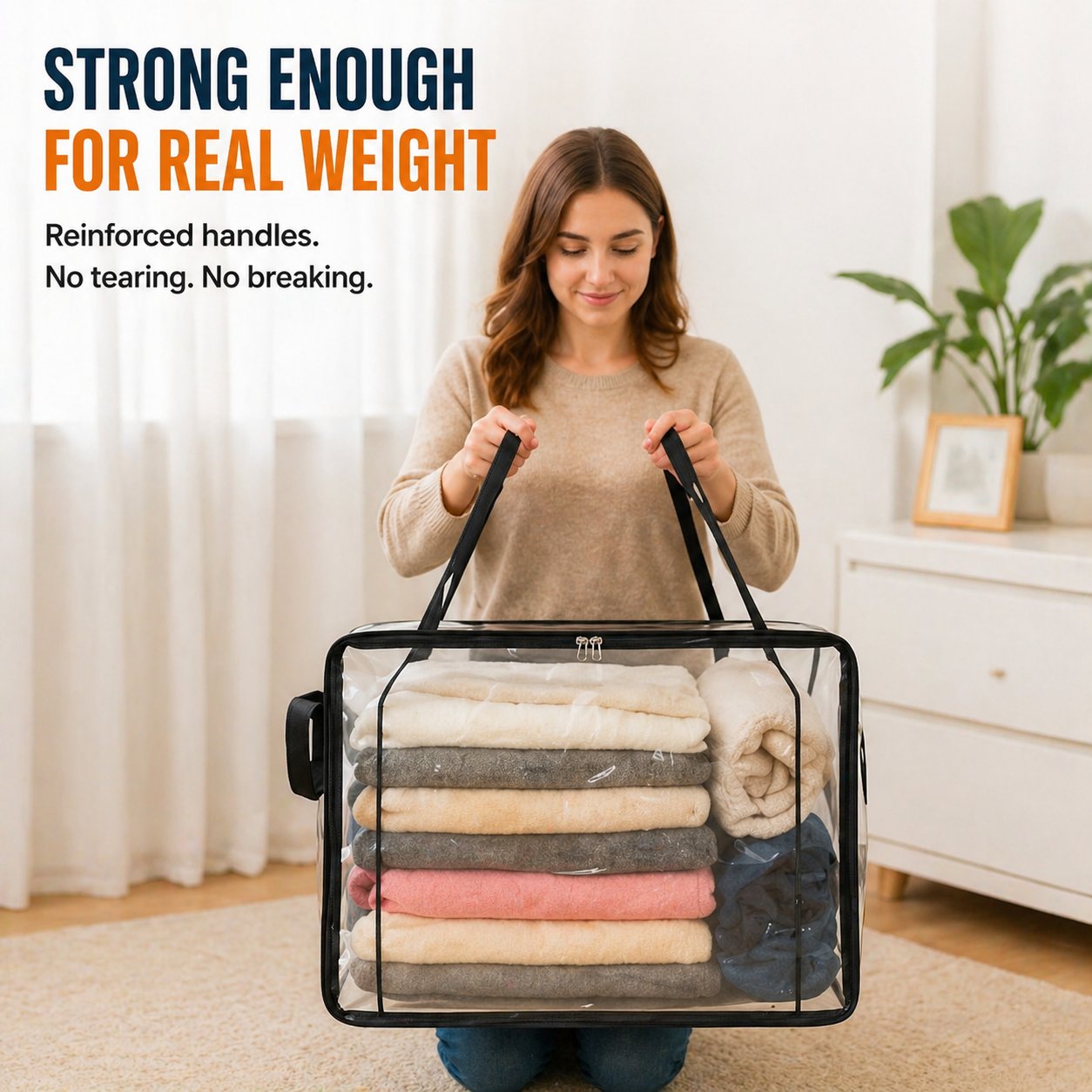 LAST DAY 50% OFF ✨📦 Large Heavy-Duty Thick Plastic Clear Storage