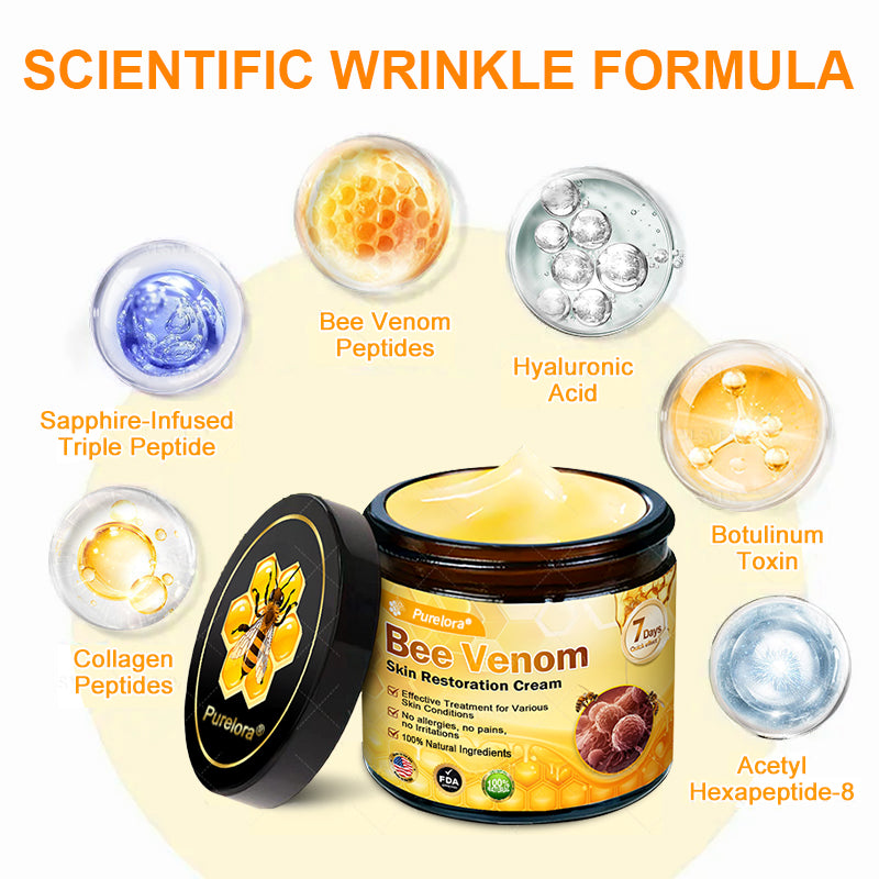 Made and Shipped from USA ✨ Purelora® Bee Venom Skin Restoration Cream ⏰ LAST DAY 80% OFF🛒
