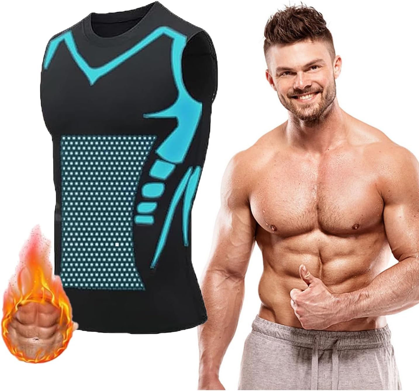 🔥Last Day: 80% OFF | 💪 PAIDUIS® Official Store Ice Silk Men's Body Shaping Compression Vest