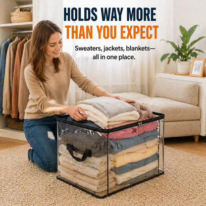 LAST DAY 50% OFF ✨📦 Large Heavy-Duty Thick Plastic Clear Storage