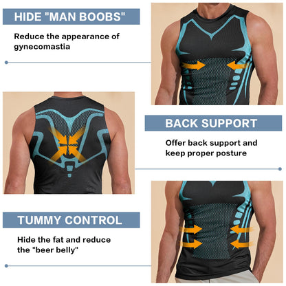 🔥Last Day: 80% OFF | 💪 PAIDUIS® Official Store Ice Silk Men's Body Shaping Compression Vest