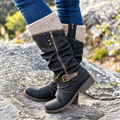 🔥 LAST DAY – 80% OFF 🔥 Women’s Winter Boots with Orthopaedic Support, Knitted Collar & Warm Wool Lining