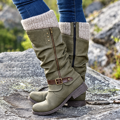 🔥 LAST DAY – 80% OFF 🔥 Women’s Winter Boots with Orthopaedic Support, Knitted Collar & Warm Wool Lining