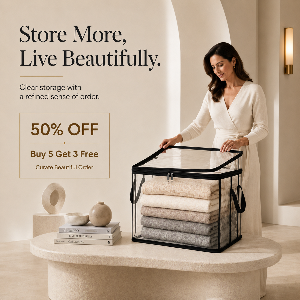 LAST DAY 50% OFF ✨📦 Large Heavy-Duty Thick Plastic Clear Storage