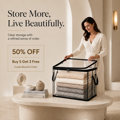 LAST DAY 50% OFF ✨📦 Large Heavy-Duty Thick Plastic Clear Storage