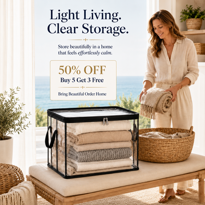 LAST DAY 50% OFF ✨📦 Large Heavy-Duty Thick Plastic Clear Storage