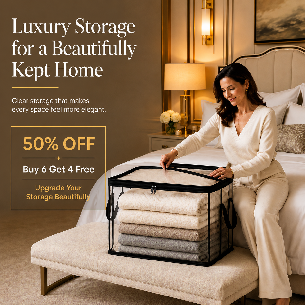 LAST DAY 50% OFF ✨📦 Large Heavy-Duty Thick Plastic Clear Storage
