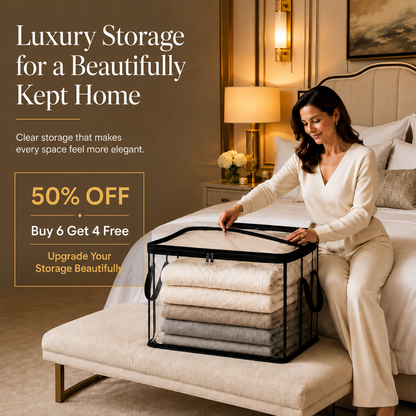 LAST DAY 50% OFF ✨📦 Large Heavy-Duty Thick Plastic Clear Storage