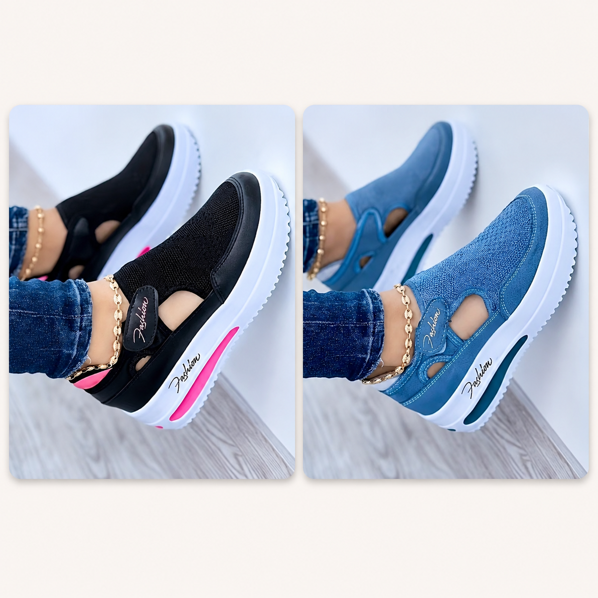 🔥 LAST DAY: 80% OFF - 👟 Women's Orthopedic Comfort Walking Shoes with Adjustable Velcro Fit