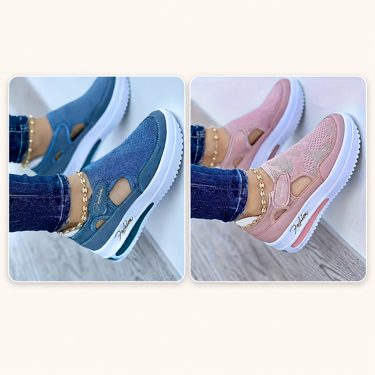 🔥 LAST DAY: 80% OFF - 👟 Women's Orthopedic Comfort Walking Shoes with Adjustable Velcro Fit