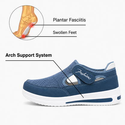 🔥 LAST DAY: 80% OFF - 👟 Women's Orthopedic Comfort Walking Shoes with Adjustable Velcro Fit