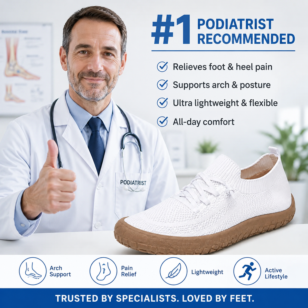🔥LAST DAY 80% OFF - Women's Orthopedic Comfort Sneakers with Arch Support
