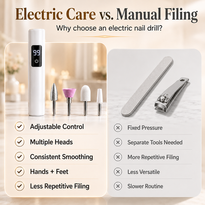 Mresio® Professional Electric Nail Drill Kit – Digital Speed Manicure & Pedicure System