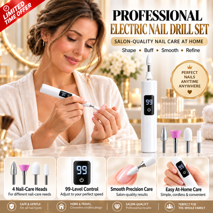 Mresio® Professional Electric Nail Drill Kit – Digital Speed Manicure & Pedicure System