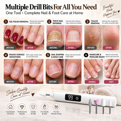 Mresio® Professional Electric Nail Drill Kit – Digital Speed Manicure & Pedicure System