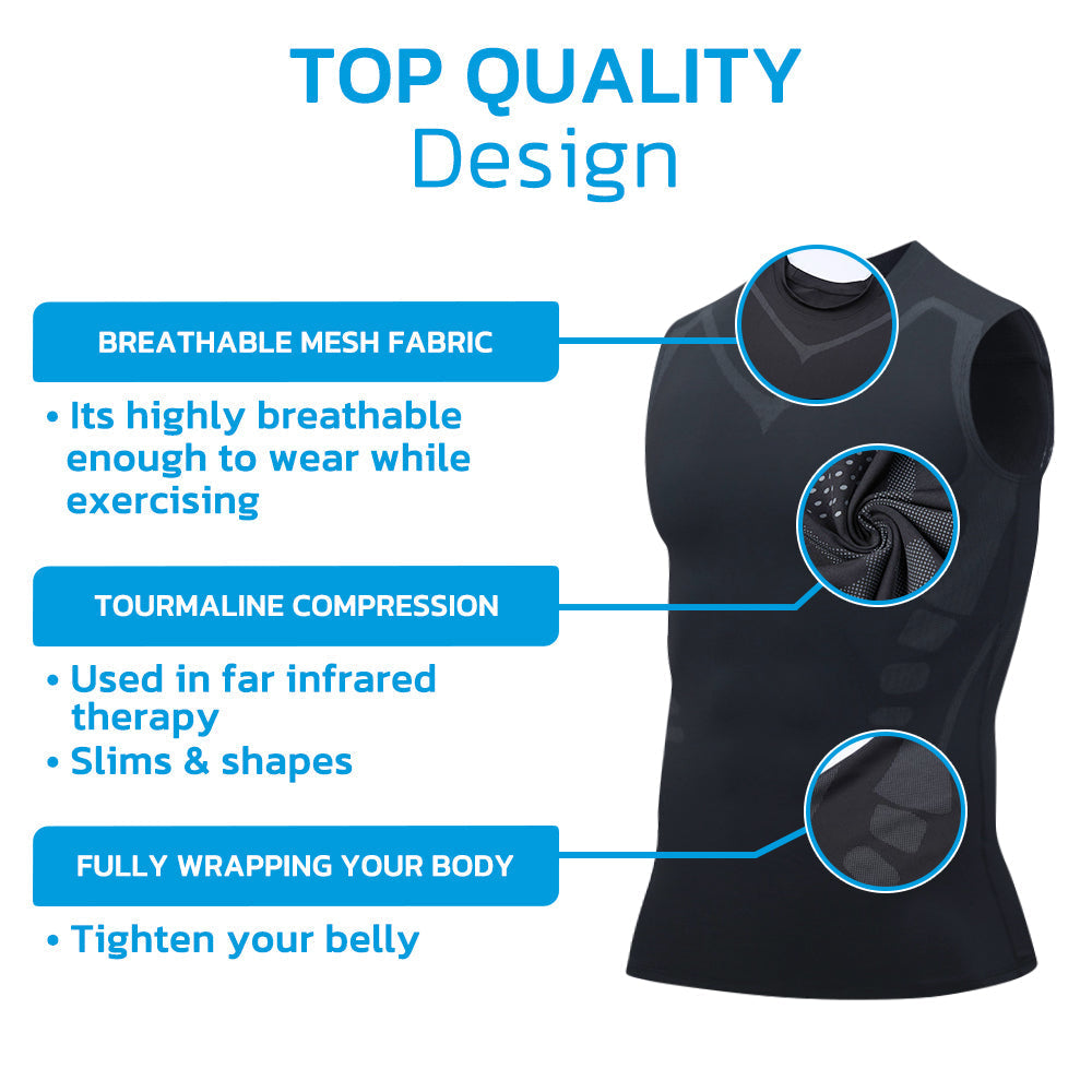 🔥Last Day: 80% OFF | 💪 PAIDUIS® Official Store Ice Silk Men's Body Shaping Compression Vest