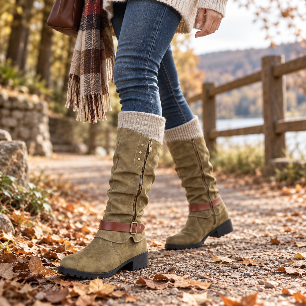 🔥 LAST DAY – 80% OFF 🔥 Women’s Winter Boots with Orthopaedic Support, Knitted Collar & Warm Wool Lining