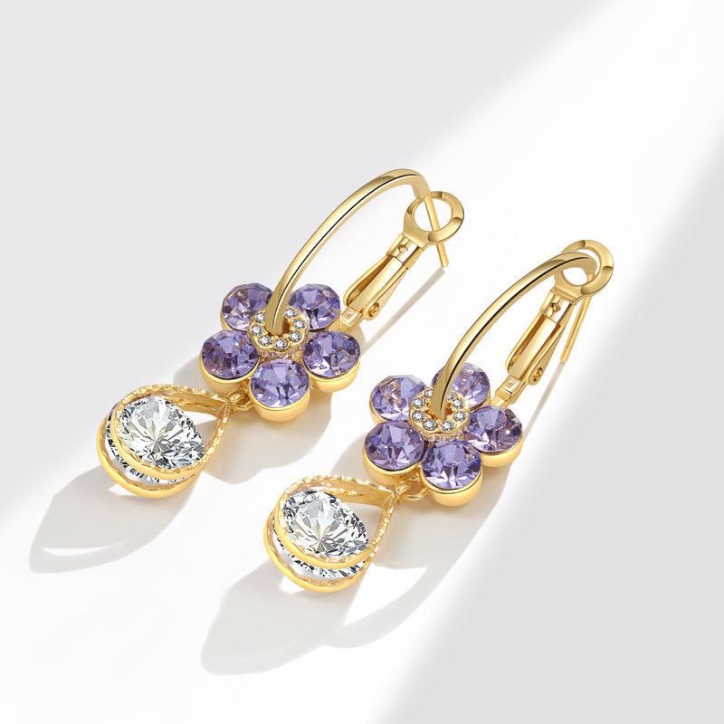 💎 Oneswear™ Crystal Flower Germanium Earrings (🔥Last Day Sale - Save up to 80%!)