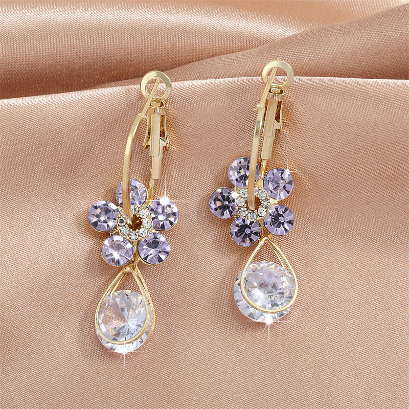 💎 Oneswear™ Crystal Flower Germanium Earrings (🔥Last Day Sale - Save up to 80%!)