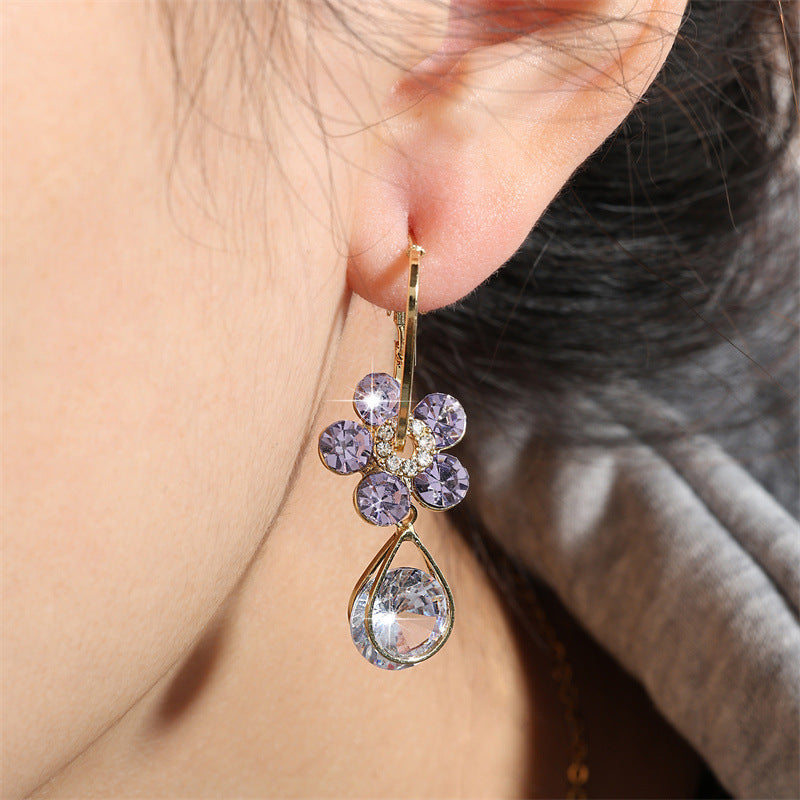 💎 Oneswear™ Crystal Flower Germanium Earrings (🔥Last Day Sale - Save up to 80%!)
