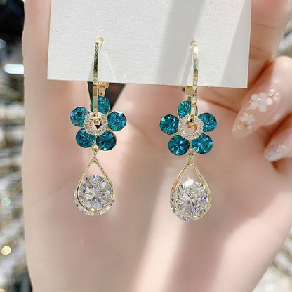 💎 Oneswear™ Crystal Flower Germanium Earrings (🔥Last Day Sale - Save up to 80%!)