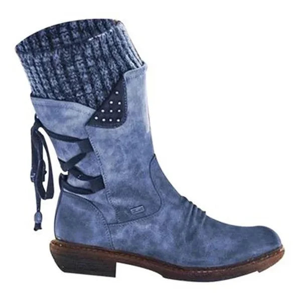 🔥𝑳𝑨𝑺𝑻 𝑫𝑨𝒀 𝑺𝑨𝑳𝑬-𝟖𝟎% 𝑶𝑭𝑭🔥 Women's Winter Low Barrel Orthotic Bow Support Wool Warm Boots