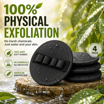 🧽 Soft Rubber Shower Scrubber – Gentle Yet Effective, Exfoliates & Cleanses All Skin Types