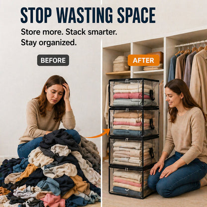 LAST DAY 50% OFF ✨📦 Large Heavy-Duty Thick Plastic Clear Storage