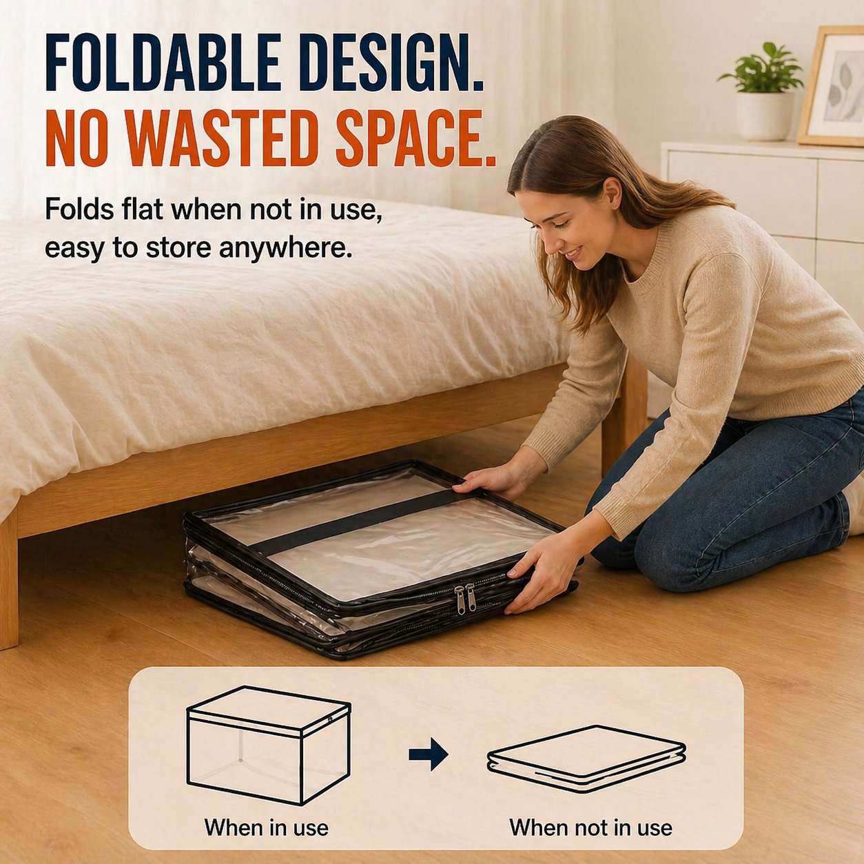 LAST DAY 50% OFF ✨📦 Large Heavy-Duty Thick Plastic Clear Storage