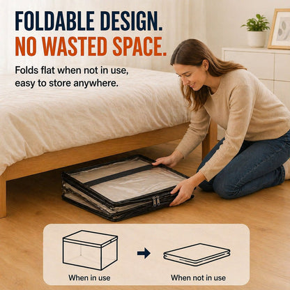 LAST DAY 50% OFF ✨📦 Large Heavy-Duty Thick Plastic Clear Storage