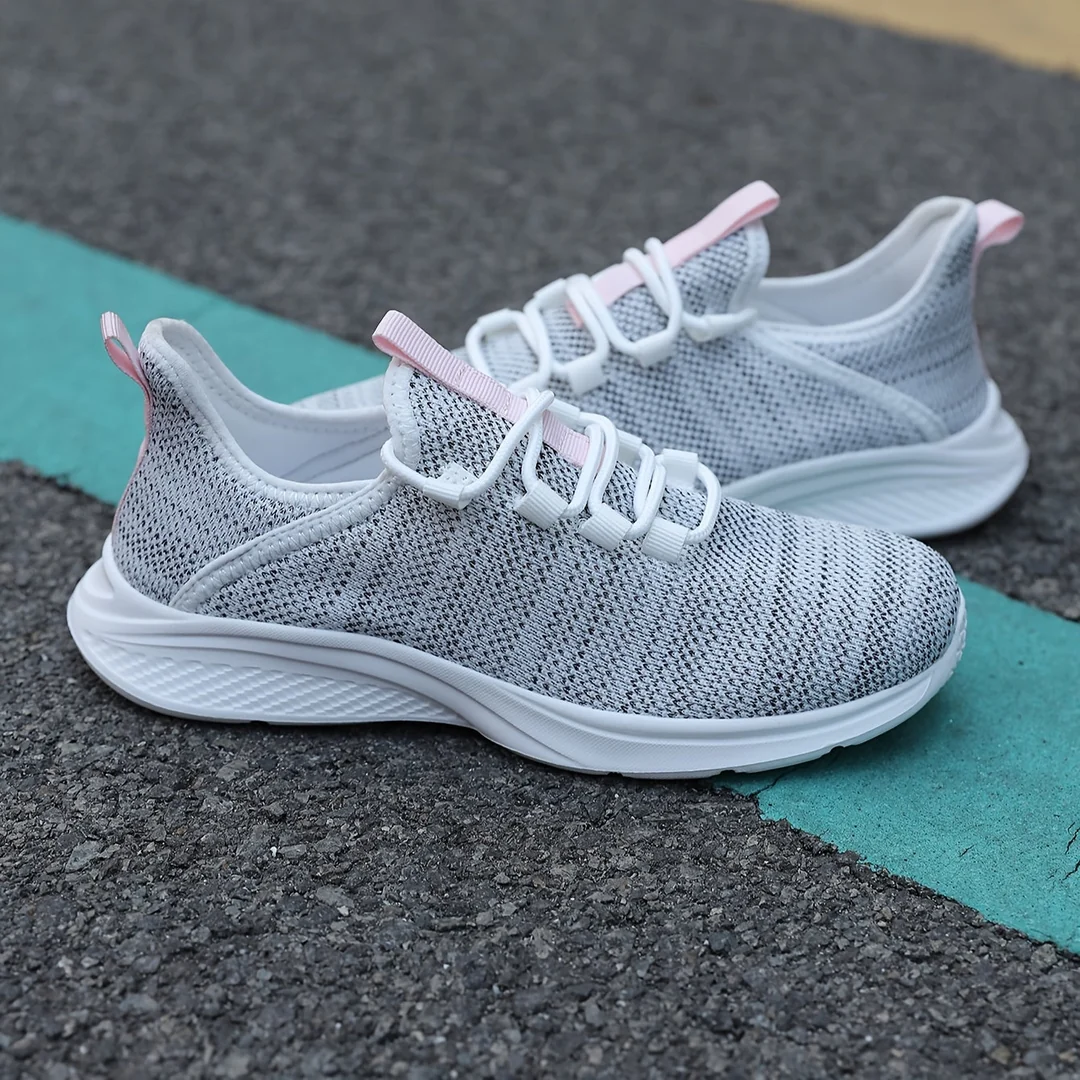 LAST DAY 80% OFF - 👣 Women's Orthopedic Mesh Sneakers with Textured Sole and Pull Tab Detail
