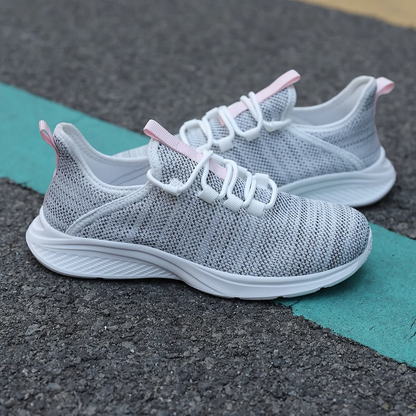 LAST DAY 80% OFF - 👣 Women's Orthopedic Mesh Sneakers with Textured Sole and Pull Tab Detail