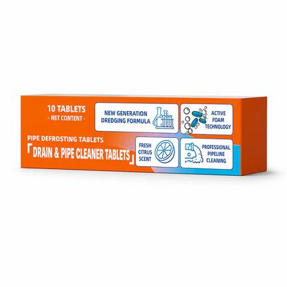 🔥 Foaming Drain Cleaner Tablets — Active Oxygen | Eliminates Drain Pests | No Bleach, No Lye, Pipe-Safe