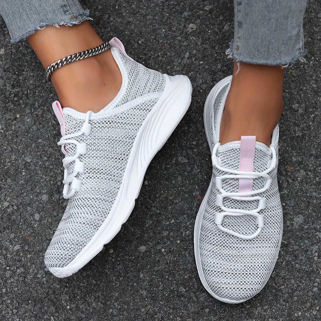 LAST DAY 80% OFF - 👣 Women's Orthopedic Mesh Sneakers with Textured Sole and Pull Tab Detail