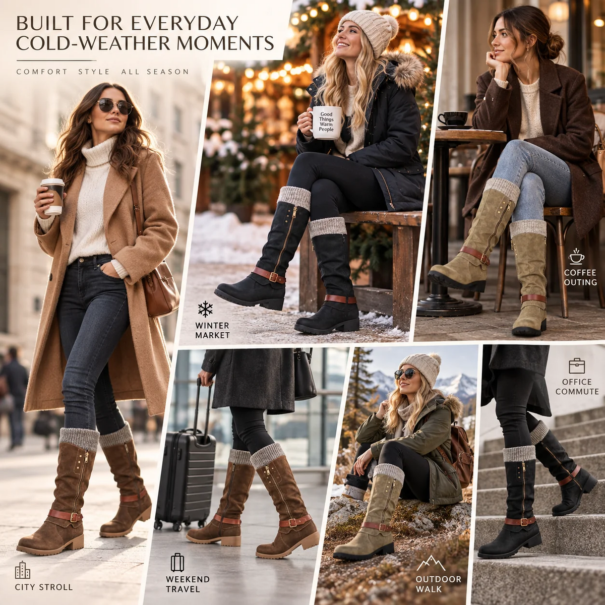 🔥 LAST DAY – 80% OFF 🔥 Women’s Winter Boots with Orthopaedic Support, Knitted Collar & Warm Wool Lining