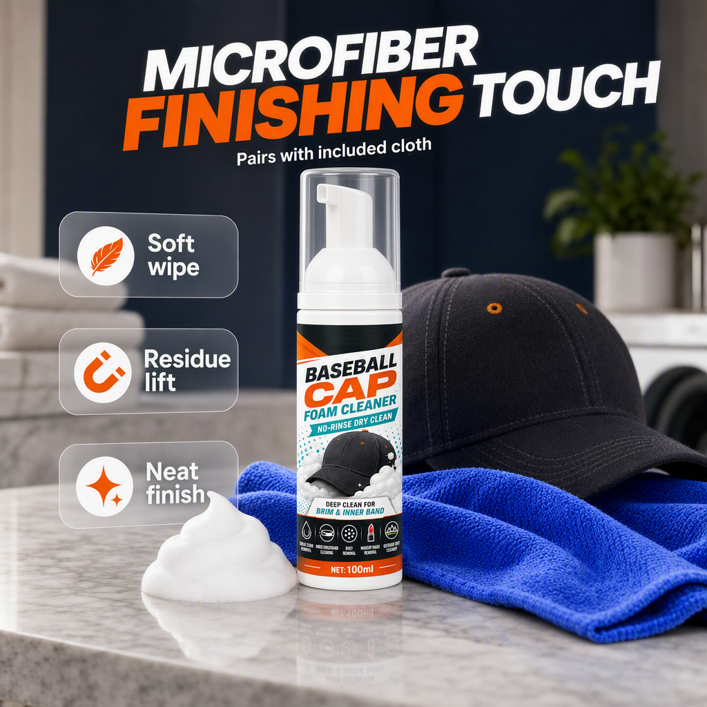 Last Day 80% OFF🔥 | Cap Foam Cleaner – No Rinse, No Sweat Stains